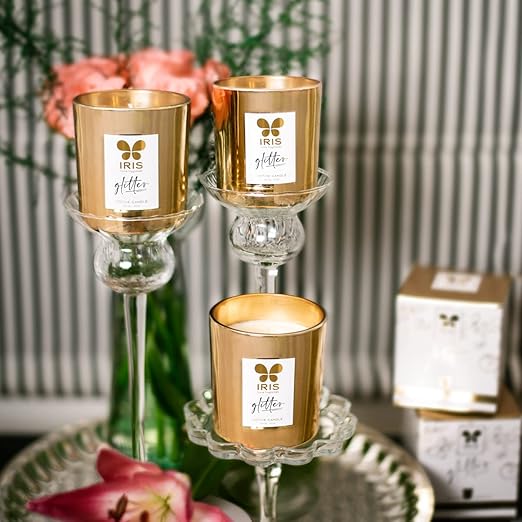 IRIS Gold Glass Votive Single Pack